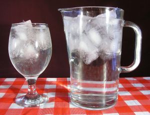 pitcher of water