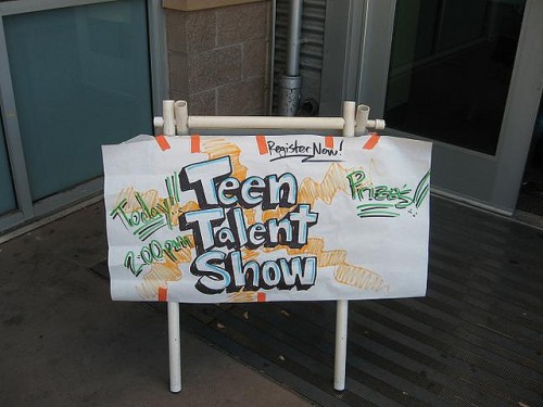 talent talent show sign