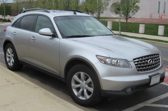 The Nissan 2003 Infiniti FX35 is one of the cars recalled due to airbag defects
