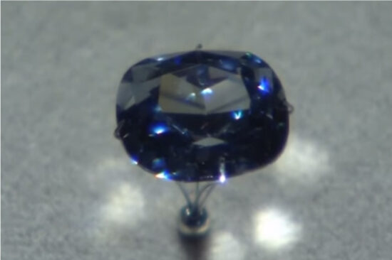 A rare flawless blue diamond will be displayed at a Los Angeles museum