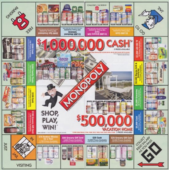 Albertsons Monopoly Game Board