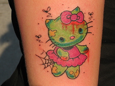 Colored Hello Kitty Tattoo
