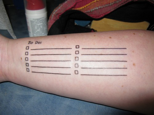 to do list tattoo