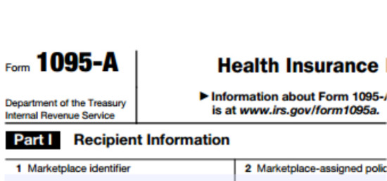 taxes IRS form 1095-A for Affordable Care Act