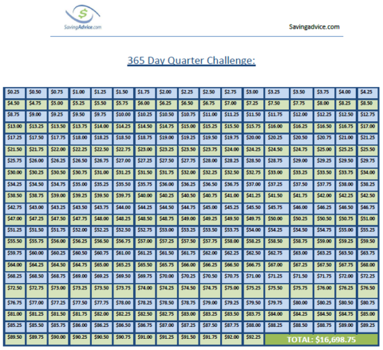 365 day quarter challenge