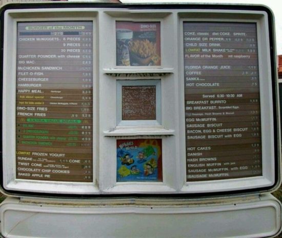 1990s menu prices
