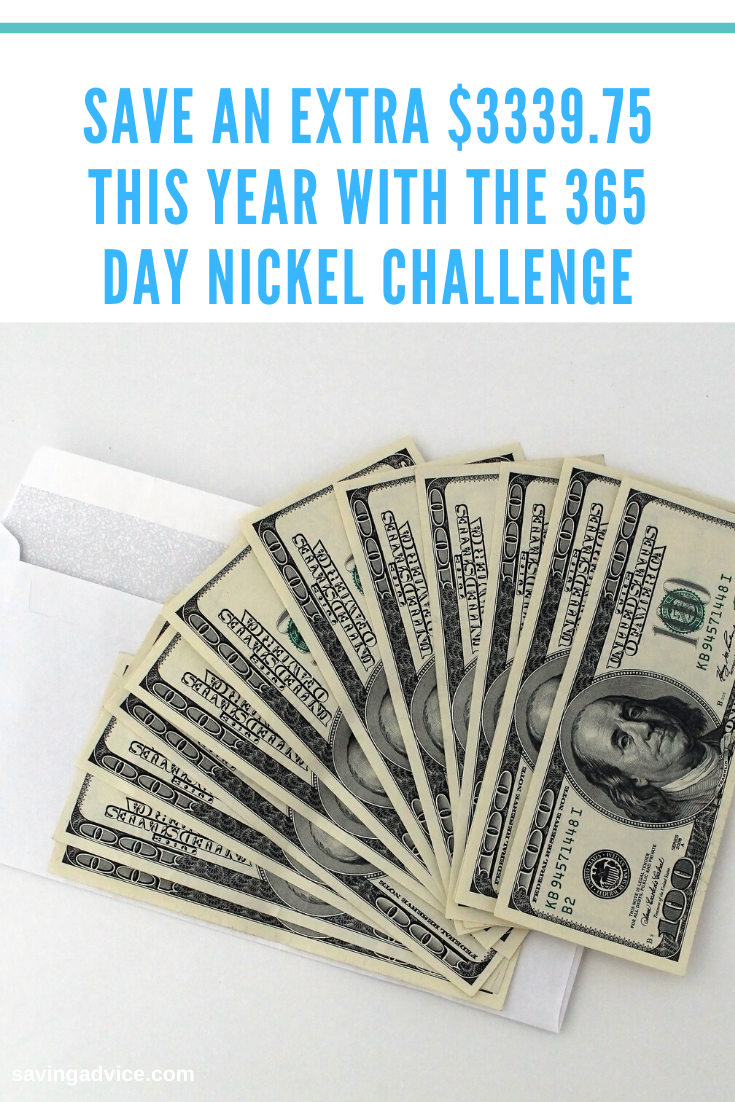 Save An Extra $3339.75 This Year With The 365 Day Nickel Challenge