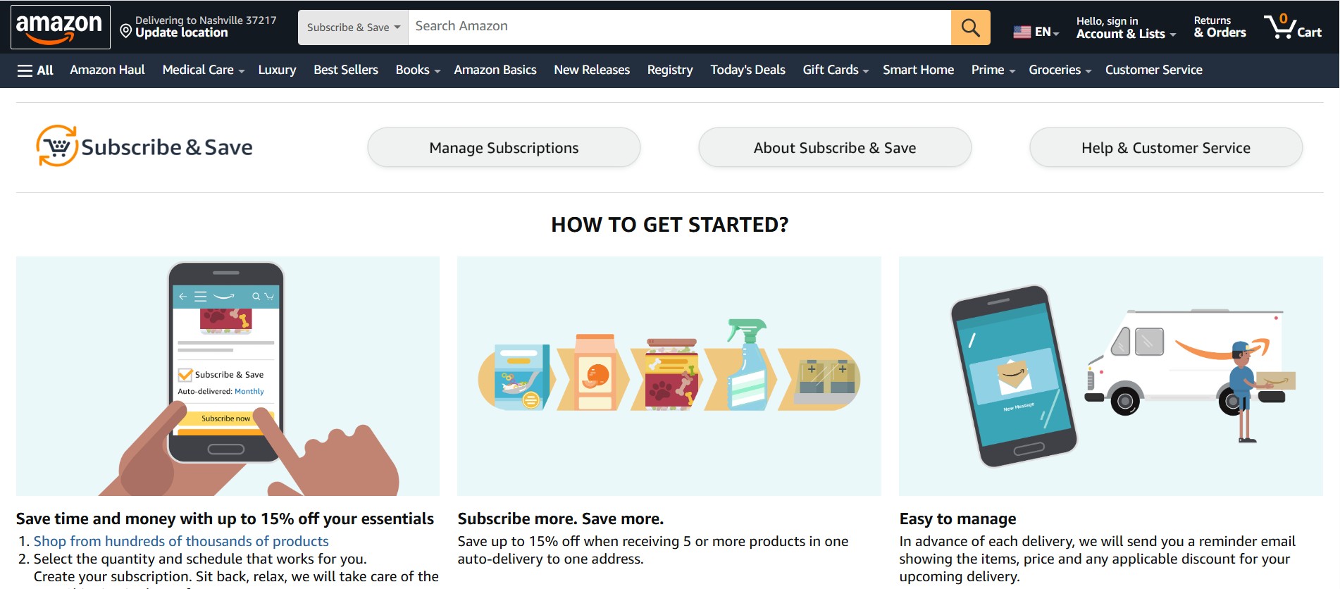 Overview of Amazon's Subscribe And Save