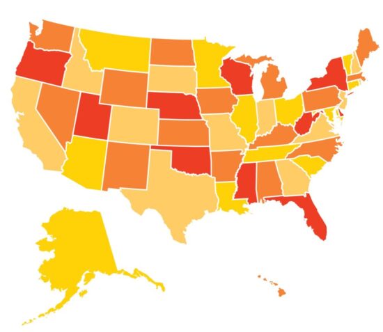 cost of homes in five states