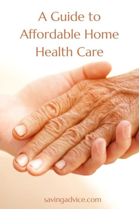 An old person holding a young person's hand