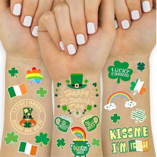 st. Patrick's day celebrations temporary tattoos