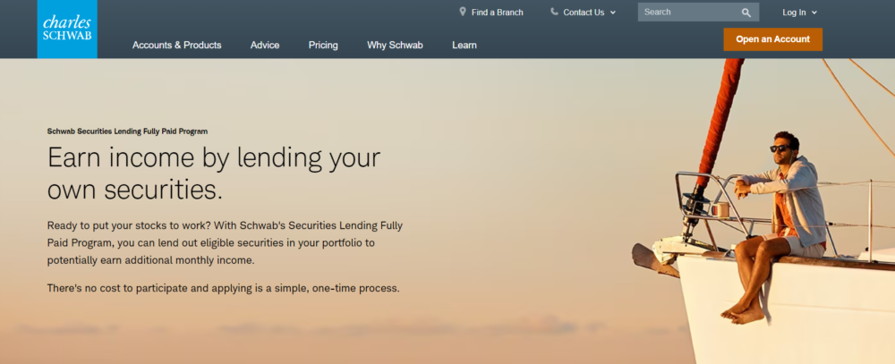 Schwab securities lending fully paid program
