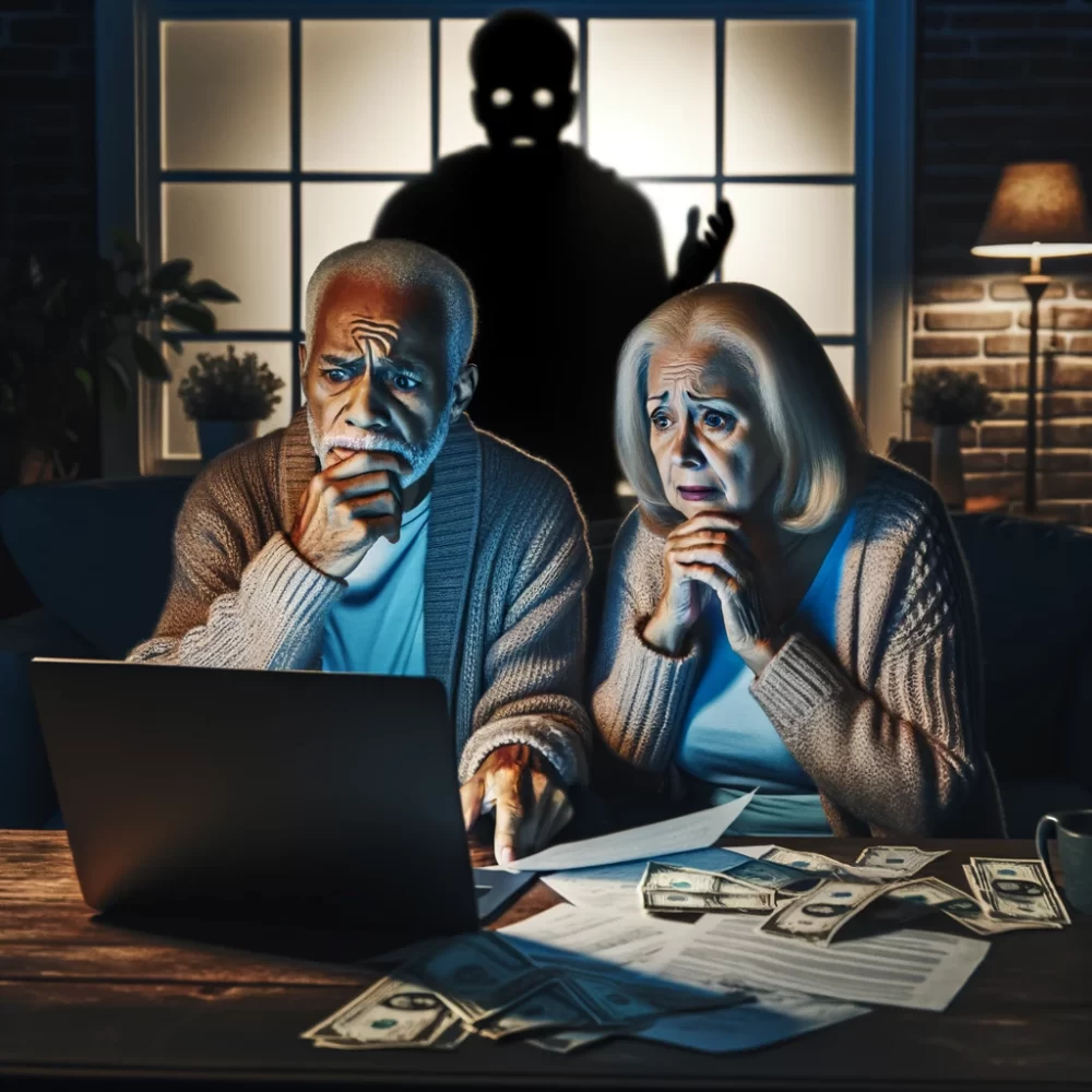 elderly couple being scammed