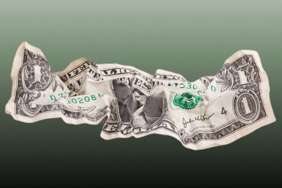 Pay Using a Ripped Dollar Bill
