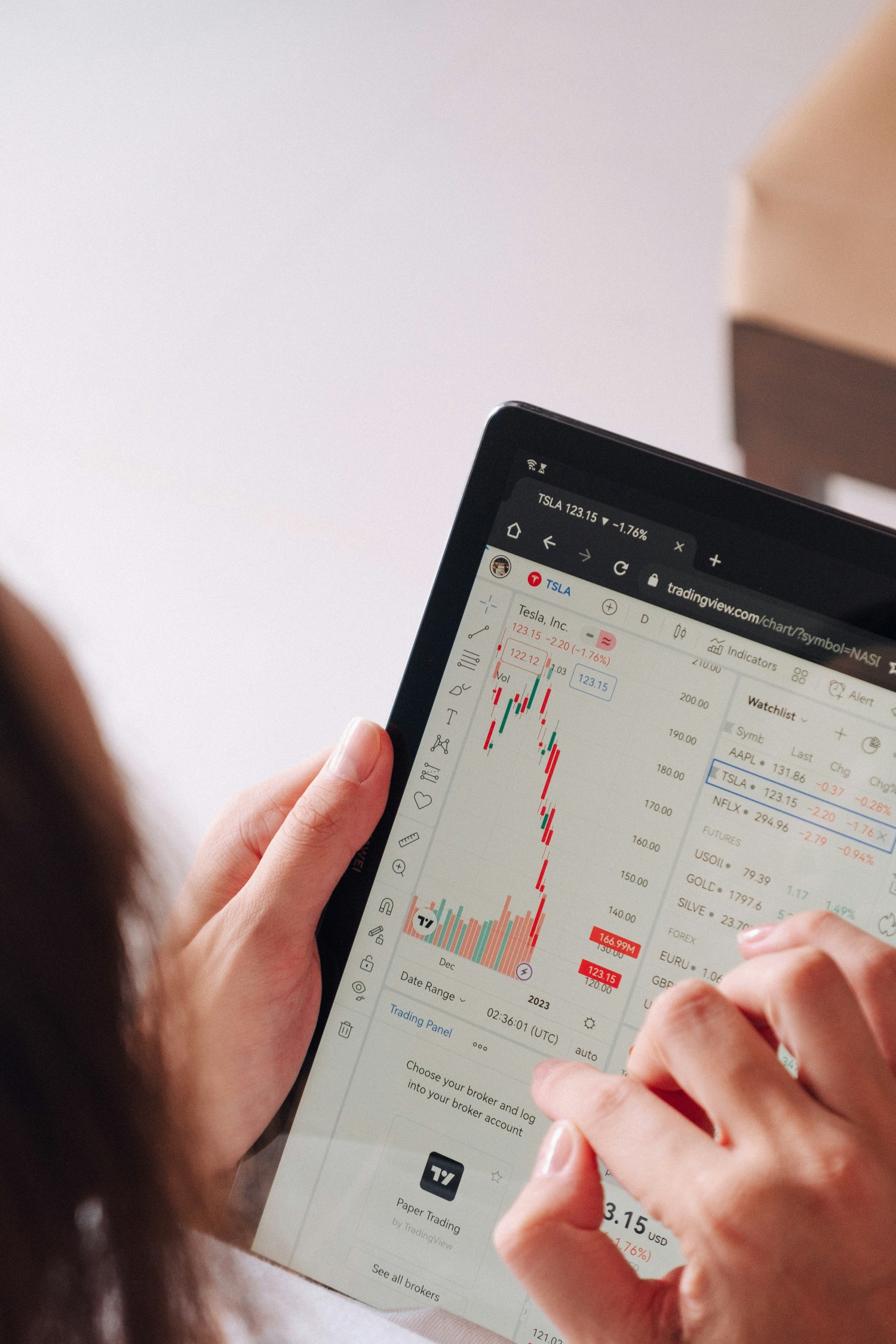 computer screen, computer with investments