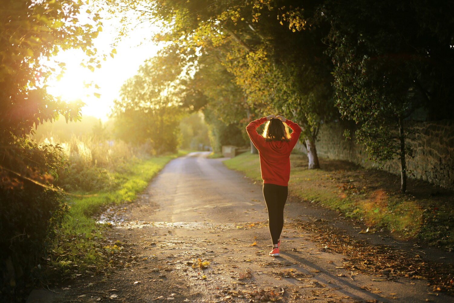 woman on a walk