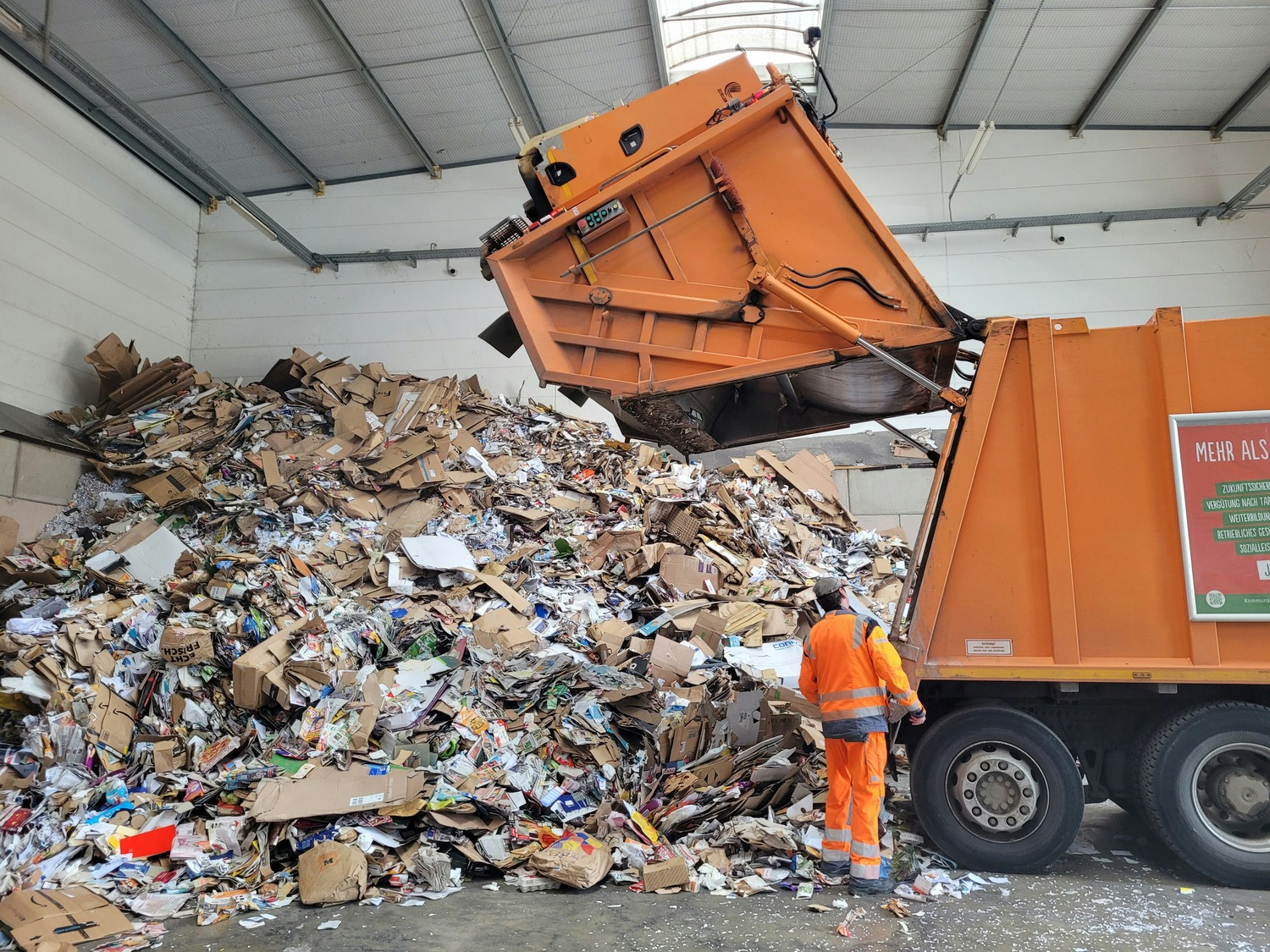 garbage truck, trash collection