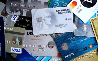 pile of credit cards, debt