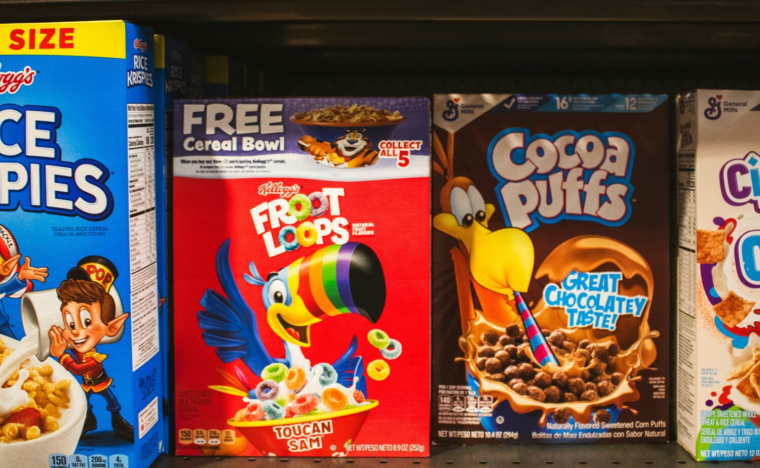 box of cereal, kelloggs