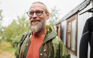 senior men going off grid in retirement