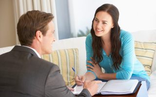 meeting with a financial advisor