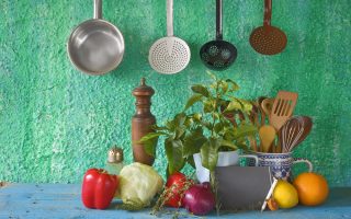Image of kitchen gadgets and fruit.