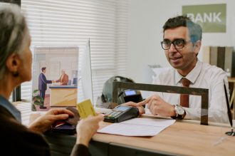 senior finding hidden bank fees